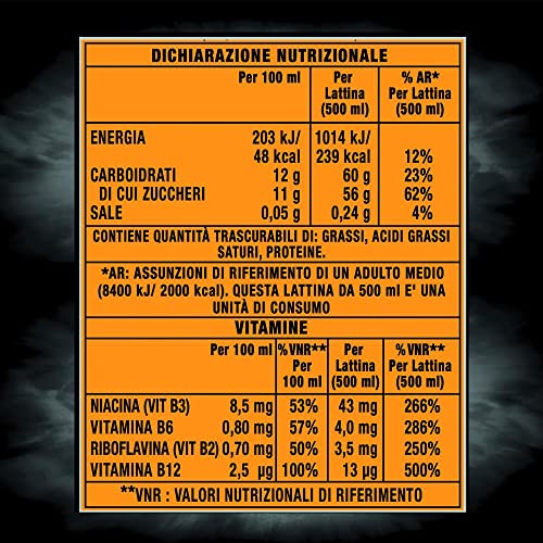 Monster Energy Mango Loco con zumo de mango, con ácido carbónico, paleta de bebidas energéticas 24 x 500 ml y adhesivo gratis