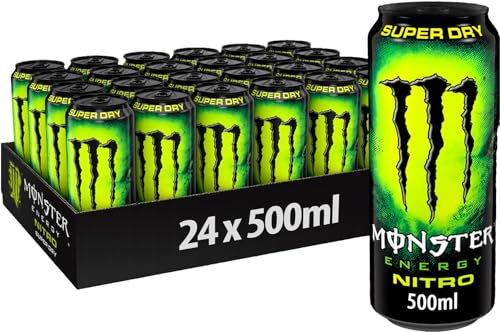 Monster Energy Nitro Super Dry Bebida Energética Sabor Cítrico Refrescante Lata 500ml - Pack de 24