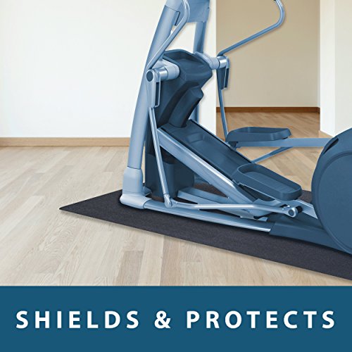 MotionTex Alfombrilla de equipo de ejercicio para debajo de la máquina de remo, protección del suelo de gimnasio en casa, adecuada para remo, cinta de correr o máquina elíptica, 30 pulgadas x 8 pies,