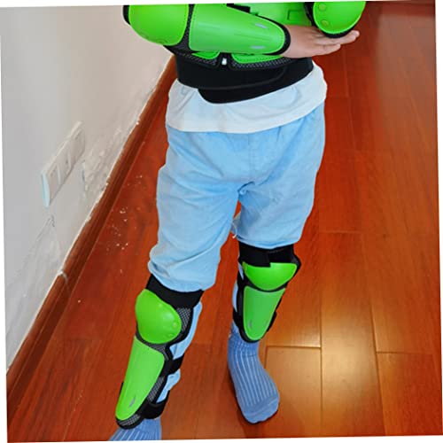 Motocicleta Cuerpo Armadura Set, Niños Armadura de cuerpo completo, Moto Motocross Equipo de Protección 5-13 Años Chaquetas de moto con rodilleras y coderas para la actividad al aire libre, Verde