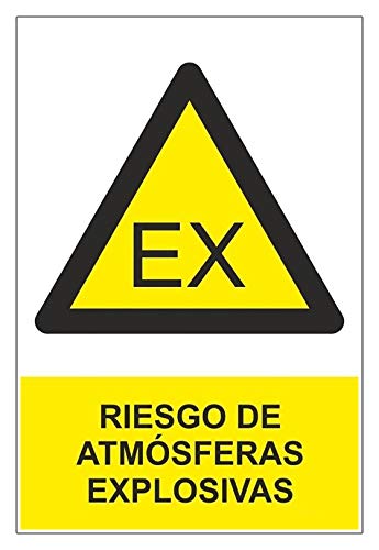 MovilCom® - Señal PELIGRO ATMOSFERAS EXPLOSIVAS de tamaño 210X300mm material PVC0,7mm (ref.RD30027)