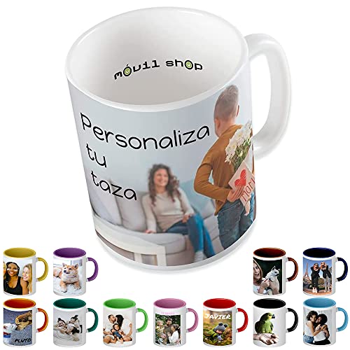 Movilshop Taza Personalizada Personaliza Tu Taza con Foto y Texto Imagen de Cerámica con Familiares, Amigos, niños - Regalo Original para Empezar el día Tomando Café Cargadito o té.