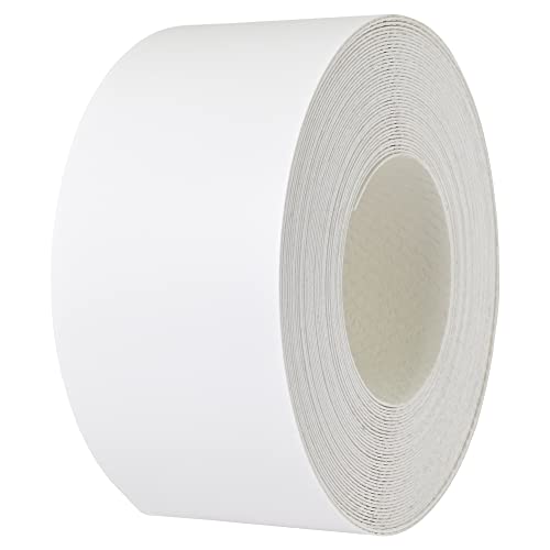 Mprofi MT® 5m Rollo-Cinta de Borde de Melamina-Con Adhesivo Termofusible- Borde para Planchar para Estantes-Tablero de Construcción de Muebles- Blanco Liso 45mm