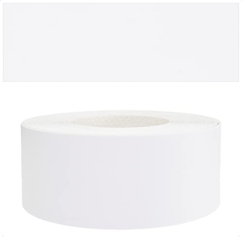 Mprofi MT® 5m Rollo-Cinta de Borde de Melamina-Con Adhesivo Termofusible- Borde para Planchar para Estantes-Tablero de Construcción de Muebles- Blanco Liso 45mm