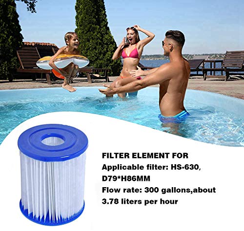 Mscomft para Bestway 58093 - Filtros de Cartucho, Cartucho de Filtro de Piscina Tipo I, Filtro Bomba Piscina para Bestway 58381 (12 PCS)