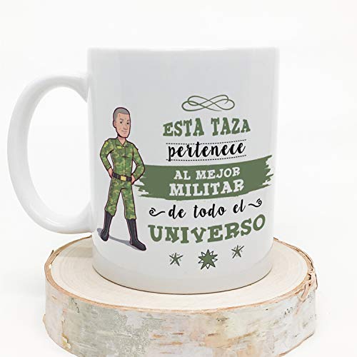 MUGFFINS Taza Soldado Hombre (Mejor del Universo) - Regalos Originales y Divertidos de Carrera Militar