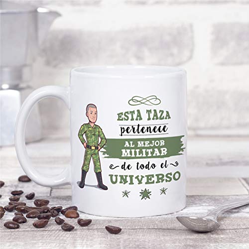 MUGFFINS Taza Soldado Hombre (Mejor del Universo) - Regalos Originales y Divertidos de Carrera Militar