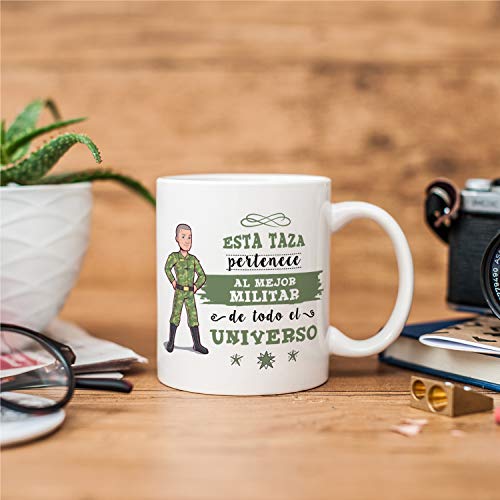 MUGFFINS Taza Soldado Hombre (Mejor del Universo) - Regalos Originales y Divertidos de Carrera Militar