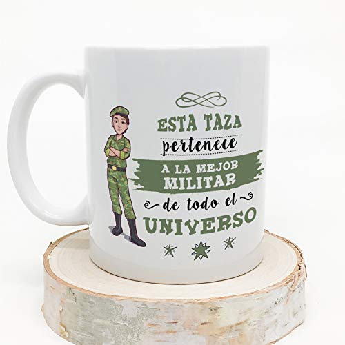 MUGFFINS Taza Soldado Mujer (Mejor del Universo) - Regalos Originales y Divertidos de Carrera Militar