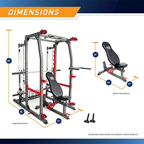 Multiestación Smith Marcy SM-4903 - Compatible con discos de 25 mm y de 50 mm - Peso máximo del usuario: 136 kg