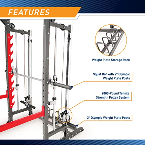 Multiestación Smith Marcy SM-4903 - Compatible con discos de 25 mm y de 50 mm - Peso máximo del usuario: 136 kg