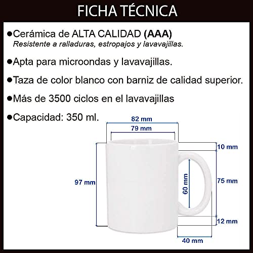 mundohuevo Taza Personalizada con Texto. Regalo Original. Barcelona. Regalo Equipo de Futbol. Haz