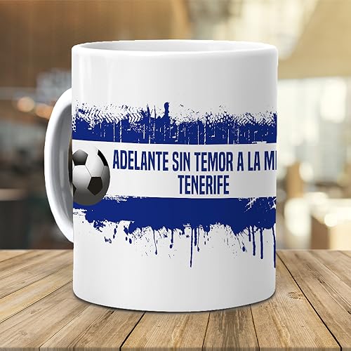 mundohuevo Taza Personalizada con Texto. Regalo Original. Tenerife. Regalo Equipo de Futbol. Haz