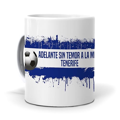 mundohuevo Taza Personalizada con Texto. Regalo Original. Tenerife. Regalo Equipo de Futbol. Haz