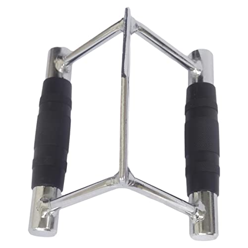 MuscleForge® Barra de presión en Forma de V, Paralelo para Equipos de Fitness, Agarre Paralelo para la Polea, Double-D Pulley Attachment para Remo