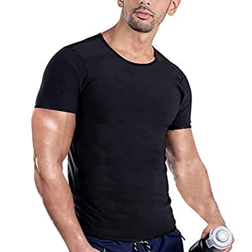 MXYKJO Camisa de Traje de Sauna para Hombres: Chaleco de compresión para el Sudor Que atrapa el Calor, Camiseta Moldeadora, Chaqueta Moldeadora de Calor versátil para Ejercicios de Gimnasio