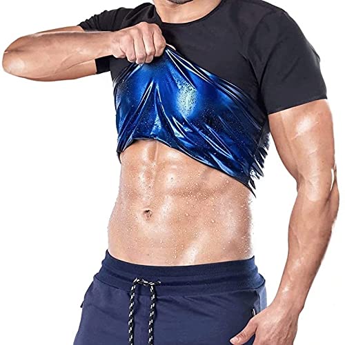 MXYKJO Camisa de Traje de Sauna para Hombres: Chaleco de compresión para el Sudor Que atrapa el Calor, Camiseta Moldeadora, Chaqueta Moldeadora de Calor versátil para Ejercicios de Gimnasio