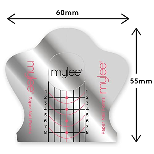 Mylee Molde de Papel para Uñas, Para Extensiones de Uñas, Plantillas Autoadhesivas para Modelar Uñas, Por Polymer Gel, Gel Builder y Acrílico, Papel de Diseño para Manicura, 500 Piezas