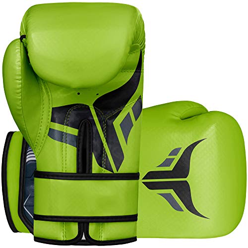 Mytra Fusion Kids Boxing Gloves Carbon AL2 (Green, 6OZ)