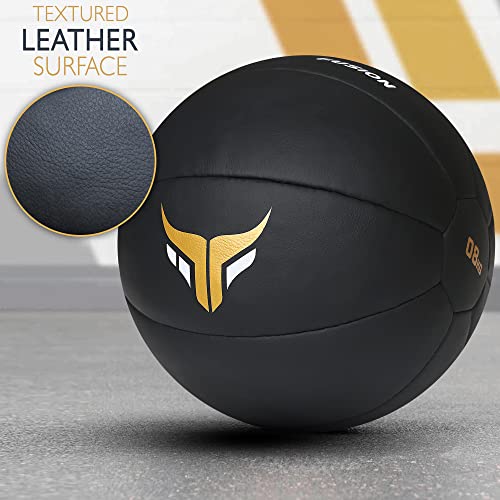 Mytra Fusion sin rebote balon medicine 8kg, 10kg, 12kg Ejercicio de fitness de cuero real entrenamiento de fuerza de peso levantamiento de pesas pérdida de peso Slam Ball (8)