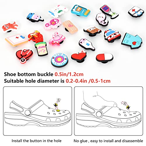 Naapesi Adornos para Zapatos, Shoe Charms de PVC, Pins Decorativos, Accesorios Lindos Bricolaje, Decoración para Mujeres Niños y Hombres (21)