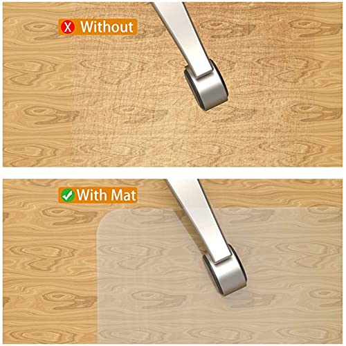 NATRKE - Alfombra para protección de Suelos Duros, Protector de PVC Transparente de Madera para Silla de Oficina en casa, sin BPA y sin ftalatos, 92 x 122 cm (3 x 4