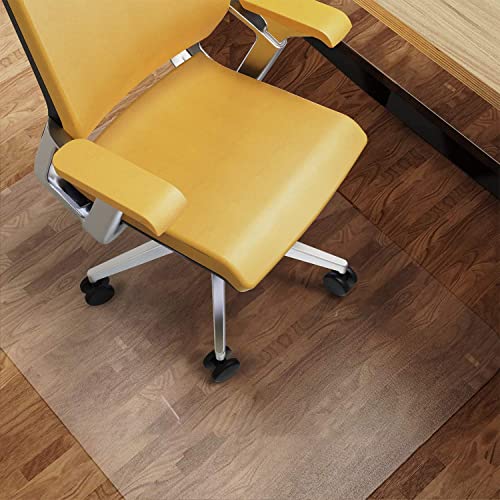 NATRKE - Alfombra para protección de Suelos Duros, Protector de PVC Transparente de Madera para Silla de Oficina en casa, sin BPA y sin ftalatos, 92 x 122 cm (3 x 4