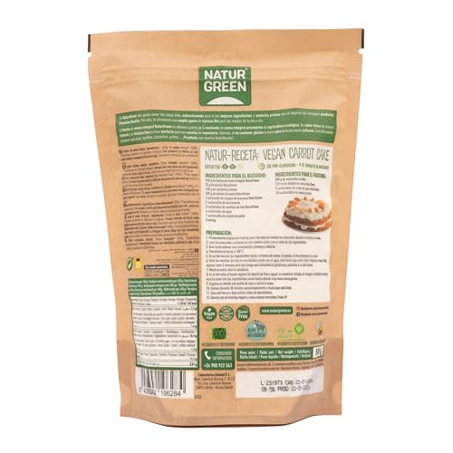 NaturGreen - Harina de Avena Integral, Granos de Avena Molidos, Ecológico, Condimento Bio, 100% Vegano - 500 g