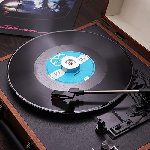 Navaris Adaptador para vinilos pequeños - Adaptador para discos de vinilo de 45 RPM y 7 pulgadas - Accesorio universal de aluminio para tocadiscos