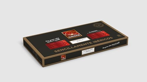 Navidul Maletín de Jamón de Cebo Ibérico (50% raza ibérica) freshpack envasado al vacío - 12x75g,Total 900 gr