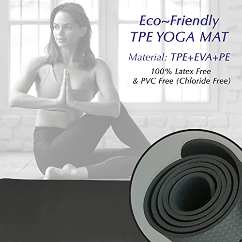 NAWA Home Esterilla Yoga Antideslizante, Alfombrilla Ejercicio | Evita Resbalones | Ideal para Yoga y Pilates | Protección Articular | Diseño Original Con Control de Extensión de Movimientos, Gris