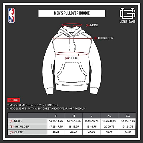 NBA - Sudadera de hombre con capucha de forro polar, color del logotipo del equipo - GHM1461F-MT-Small, S, Azul Midnight