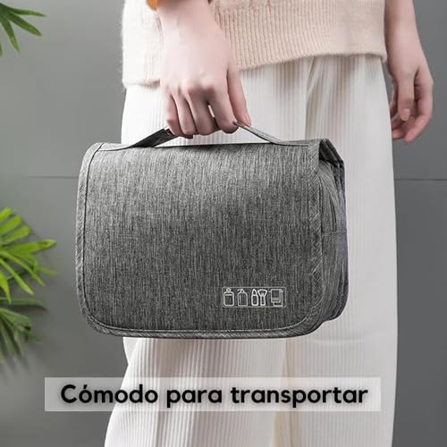 Neceser de Viaje [Incluye: 3 Botes RELLENABLES] - Neceser Viaje - Neceser Mujer - Neceser Hombre - Neceser Maquillaje - Organizador - Neceser de Maquillaje - Neceser Baño (Azul)