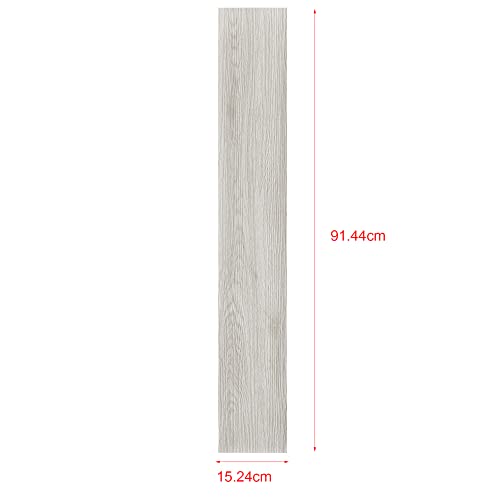 NEU.HOLZ Pisos de Vinilo-PVC Decorativo Diseño de Pisos laminados Suelo Autoadhesivo 28 planchas Decorativas = 3,92 m² Roble Blanco 'Slashed Oak'