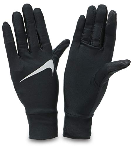 Nike 9331/67 Guantes para Hombre, tecnología Lightweight, 082, Negro/Plateado, Talla S