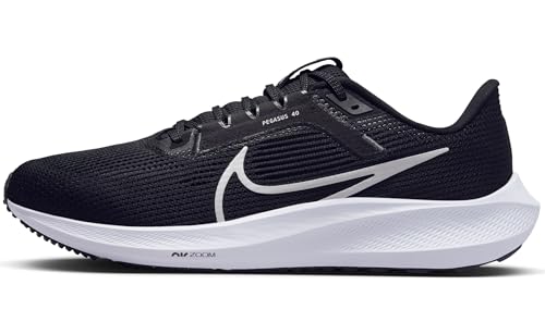 NIKE Air Zoom Pegasus 40, Sneaker Hombre, Black/White-Iron Grey, 44 EU