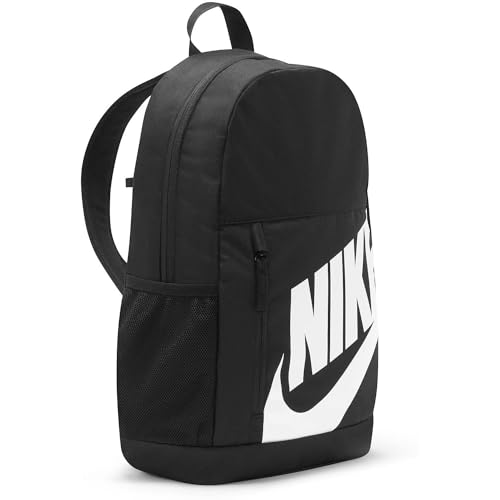 NIKE DR6084-010 Y NK ELMNTL BKPK Sports backpack Unisex BLACK/BLACK/WHITE Tamaño 1SIZE