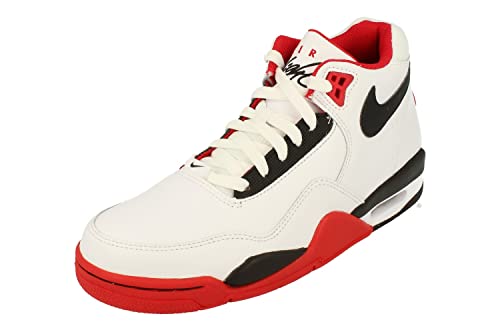 NIKE Flight Legacy Hombre Trainers BQ4212 Sneakers Zapatos (UK 11.5 US 12.5 EU 47, White Black University Red 100)