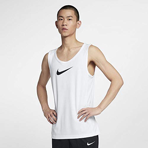 Nike M NK Dry Top SL Crossover BB Camiseta sin Mangas, Hombre, White/Black, XL