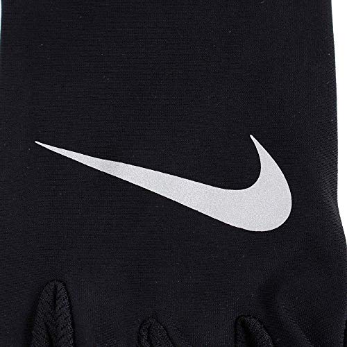 Nike Men´S Lightweight Tech Running Gloves Guantes, Unisex Adulto, Multicolor (Black/Black/Silver), XL