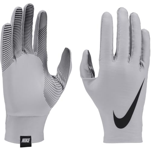 Nike N.000.3508.019.MD - Guantes para Hombre (Talla M), Color Gris Ahumado/Negro