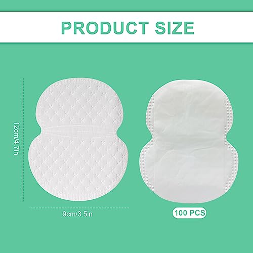 NITAIUN 100 Piezas Almohadillas Sudor Axilas para Hombres Mujeres, Axila Absorción de Sudor Almohadilla Parches Sudor Axilas Desechables Escondidas Absorción Sudor Protege tus Prendas