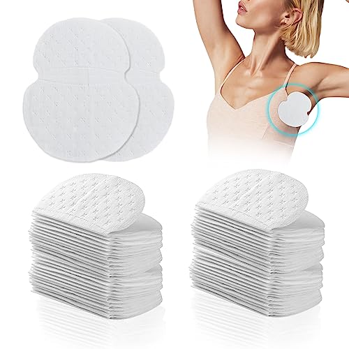 NITAIUN 100 Piezas Almohadillas Sudor Axilas para Hombres Mujeres, Axila Absorción de Sudor Almohadilla Parches Sudor Axilas Desechables Escondidas Absorción Sudor Protege tus Prendas