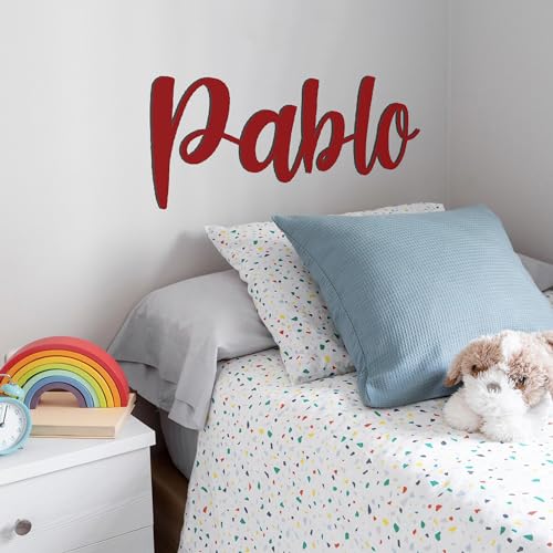 Nombres de madera personalizados decoración pared de 40 | 60 | 80 cm de ancho para regalos personalizados, bodas, comuniones, decoración puertas infantil (Nombres 60cm ancho)