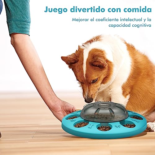 NPET Juguete Interactivo Perros, Juguetes Inteligencia para Perros, Juguetes Perro Rompecabeza y Dispensador Interactivo de Recompensas para Perros, Juego de Puzle para Perros con Antideslizante