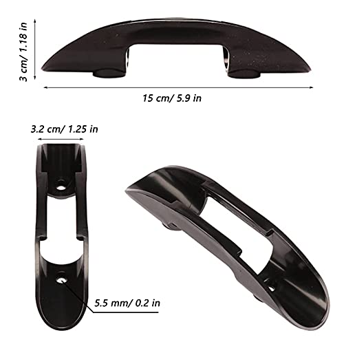 N/S 4 Piezas Clip de Paleta Kayak, Adultos Unisex, Black, no