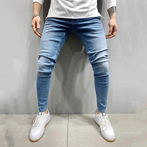 NUSGEAR 2021 Nuevo Pantalones Vaqueros para Hombre,Pantalones Casuales Moda Deportivos Running Pants Skinny Elásticos Pantalon Fitness Jeans Pantalones Largos Ropa de Hombre