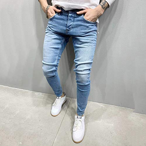 NUSGEAR 2021 Nuevo Pantalones Vaqueros para Hombre,Pantalones Casuales Moda Deportivos Running Pants Skinny Elásticos Pantalon Fitness Jeans Pantalones Largos Ropa de Hombre