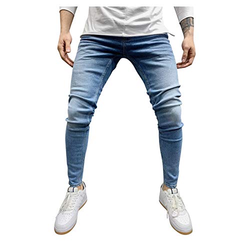 NUSGEAR 2021 Nuevo Pantalones Vaqueros para Hombre,Pantalones Casuales Moda Deportivos Running Pants Skinny Elásticos Pantalon Fitness Jeans Pantalones Largos Ropa de Hombre