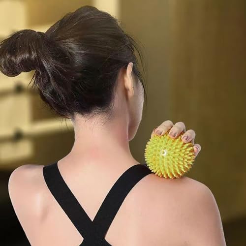 Nutabevr 3 pcs Pelota Masaje Muscular con Pinchos para aliviar Dolores musculares, herramienta de masaje Miofascial, Massage Balls para Rehabilitación, triggerpoint Diferentes Grados de dureza